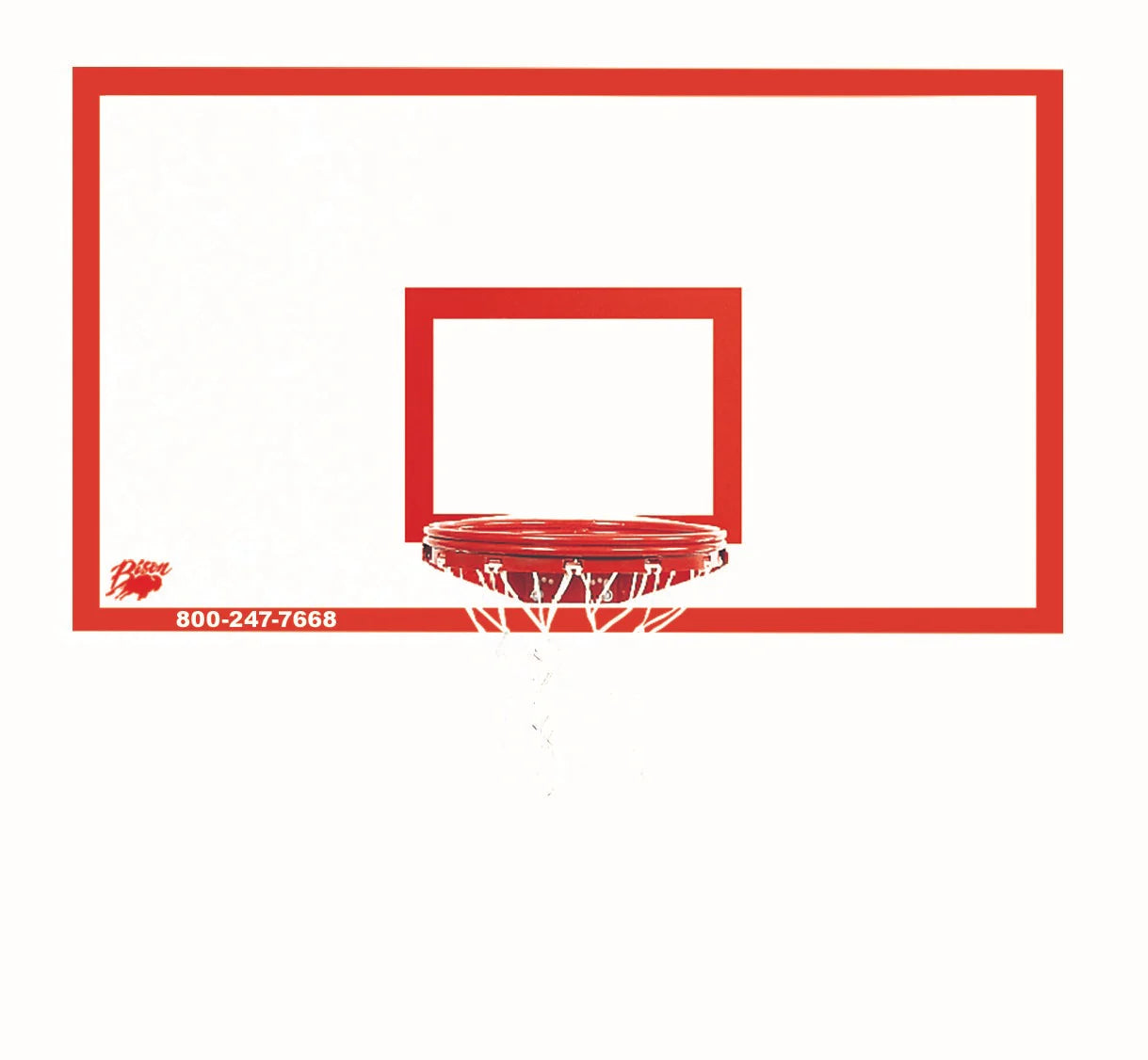 Bison 42" x 72" Rectangular Steel Backboard Basketball Equipment All