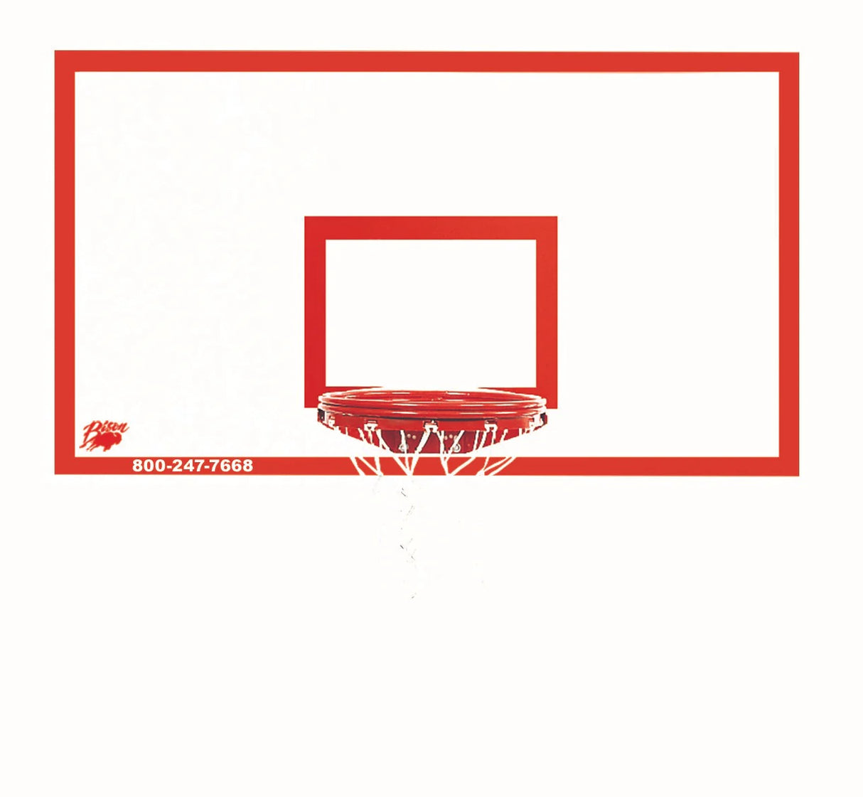 Bison 42" x 72" Rectangular Steel Backboard Basketball Equipment All