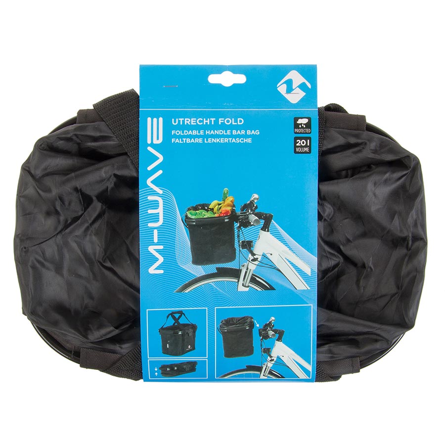 M-Wave Utrecht Foldable Handlebar Bag Bicycle Accessories Packs/Racks/Baskets