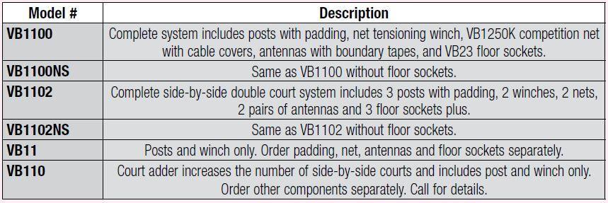 Bison Centerline Aluminum EZ Complete System without Sockets Volleyball Nets & Court Equipment All