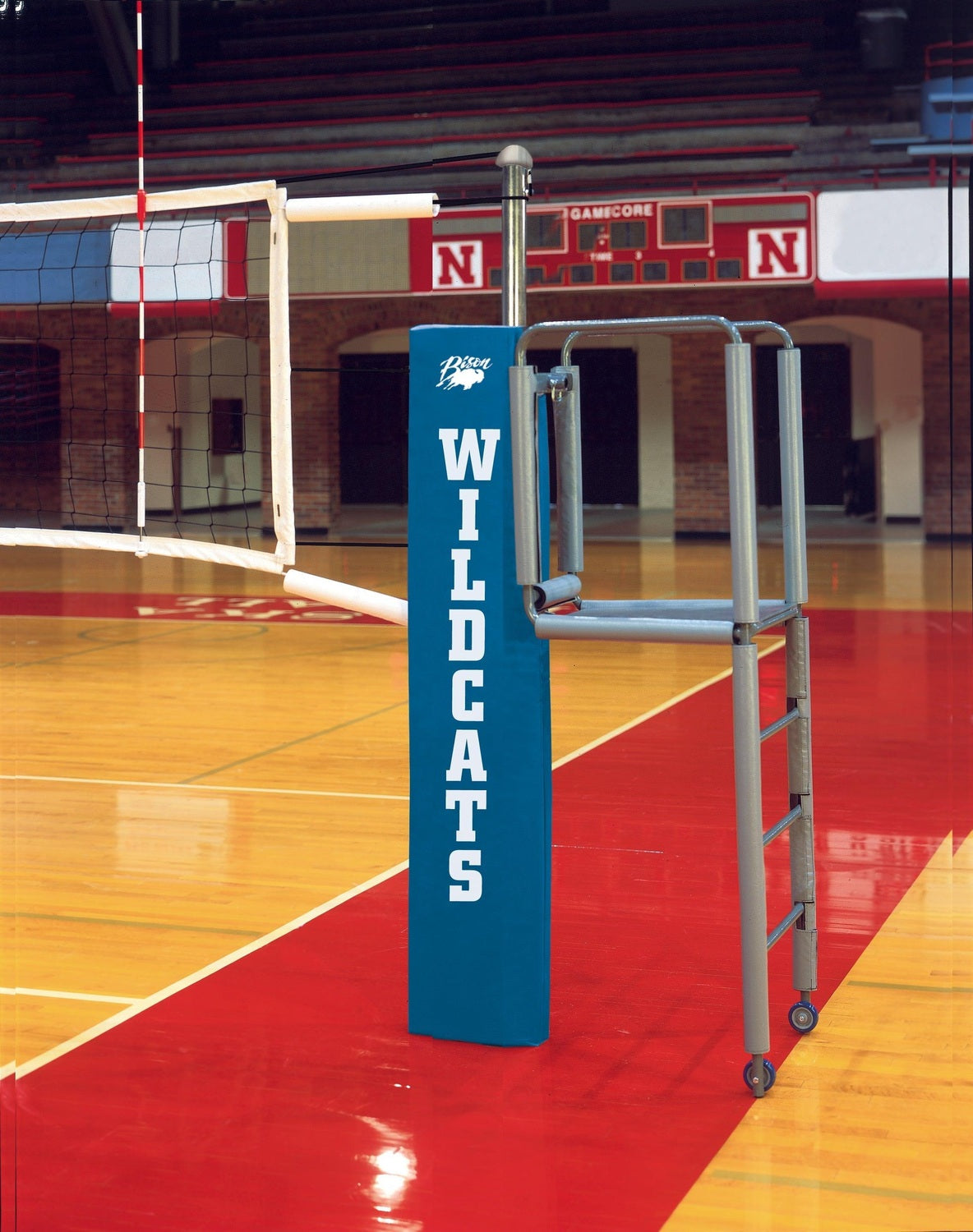 Bison Centerline Elite Steel Hybrid Double Court System without Sockets Volleyball Nets & Court Equipment All