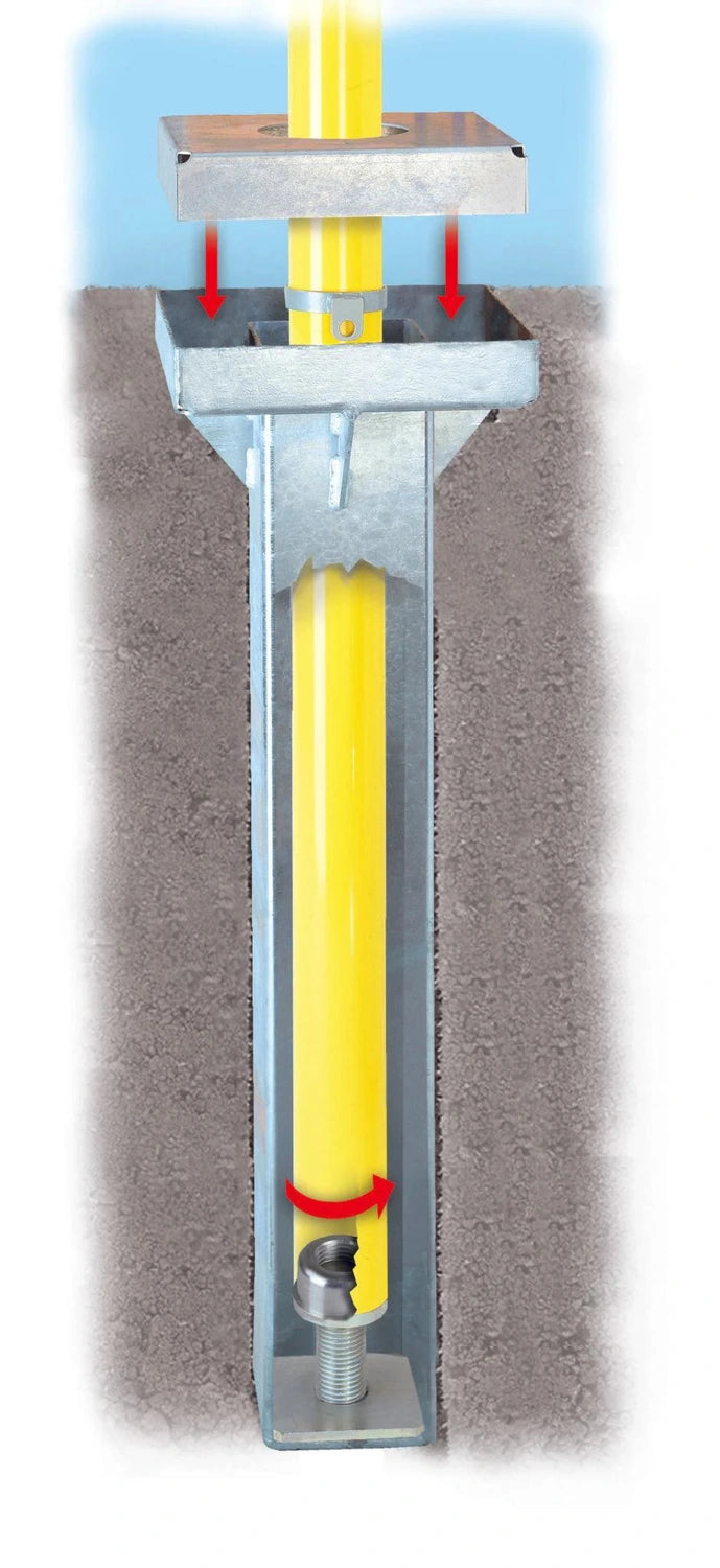 Bison PerfectGoal Adjustable Height Ground Sleeves Football Football Field Equipment All