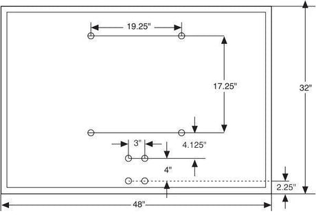 Bison 32" x 48" Framed Smoked Acrylic Backboard Basketball Equipment All