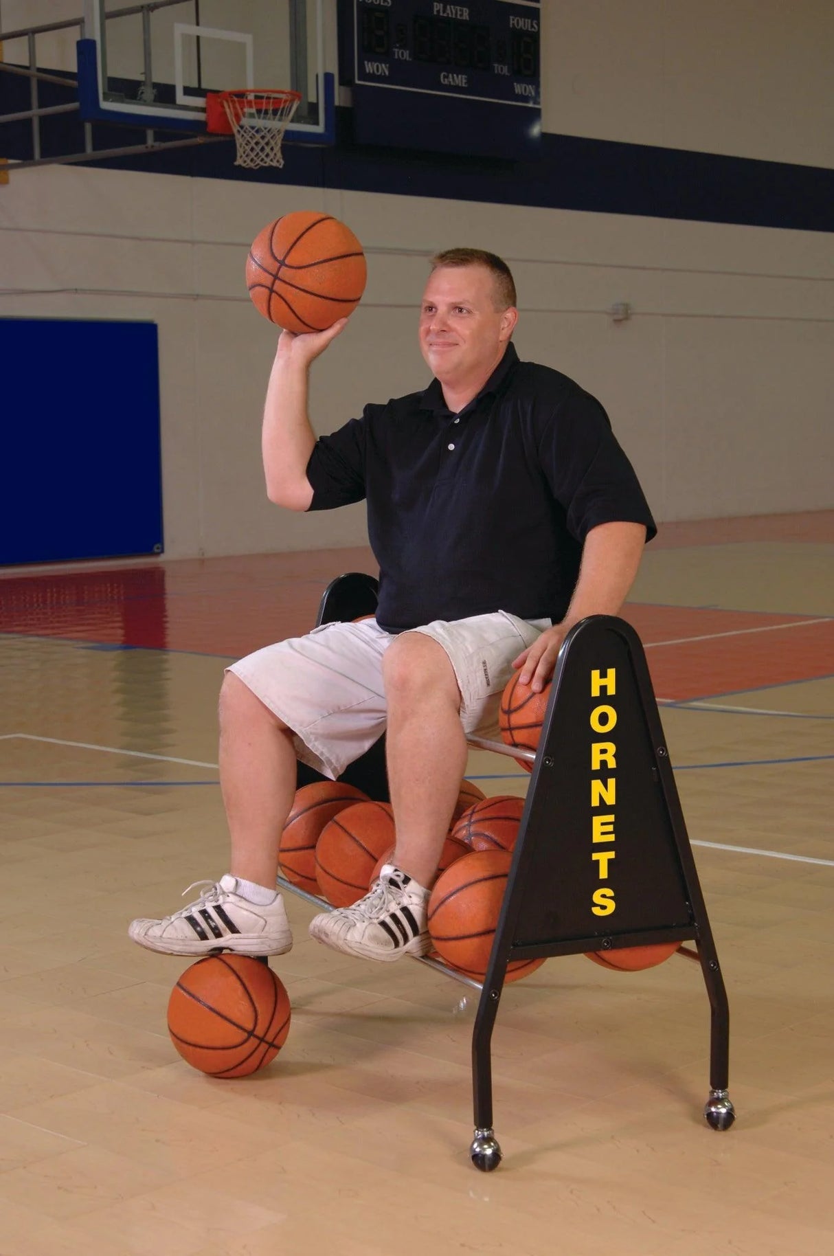 Bison Heavy Duty Ball Cart Basketball Equipment All