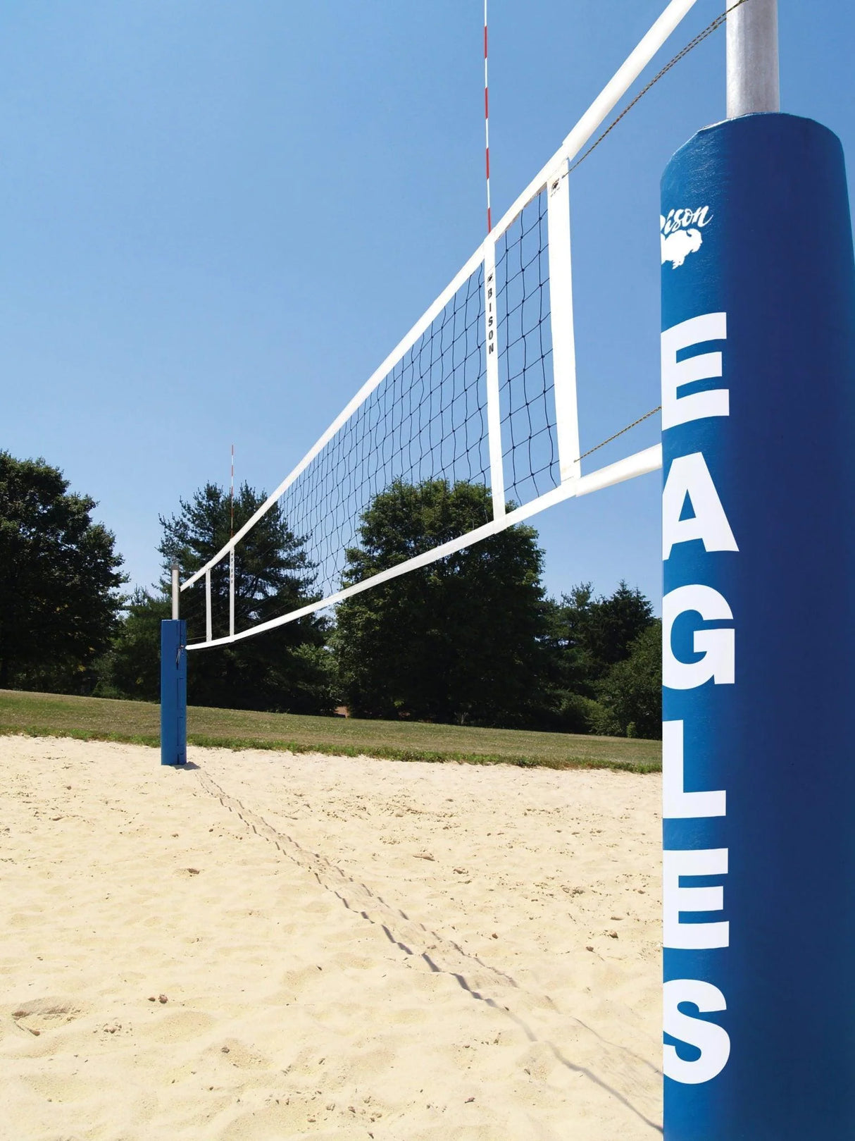 Bison Centerline Elite Beach Volleyball System without Padding Volleyball Nets & Court Equipment All