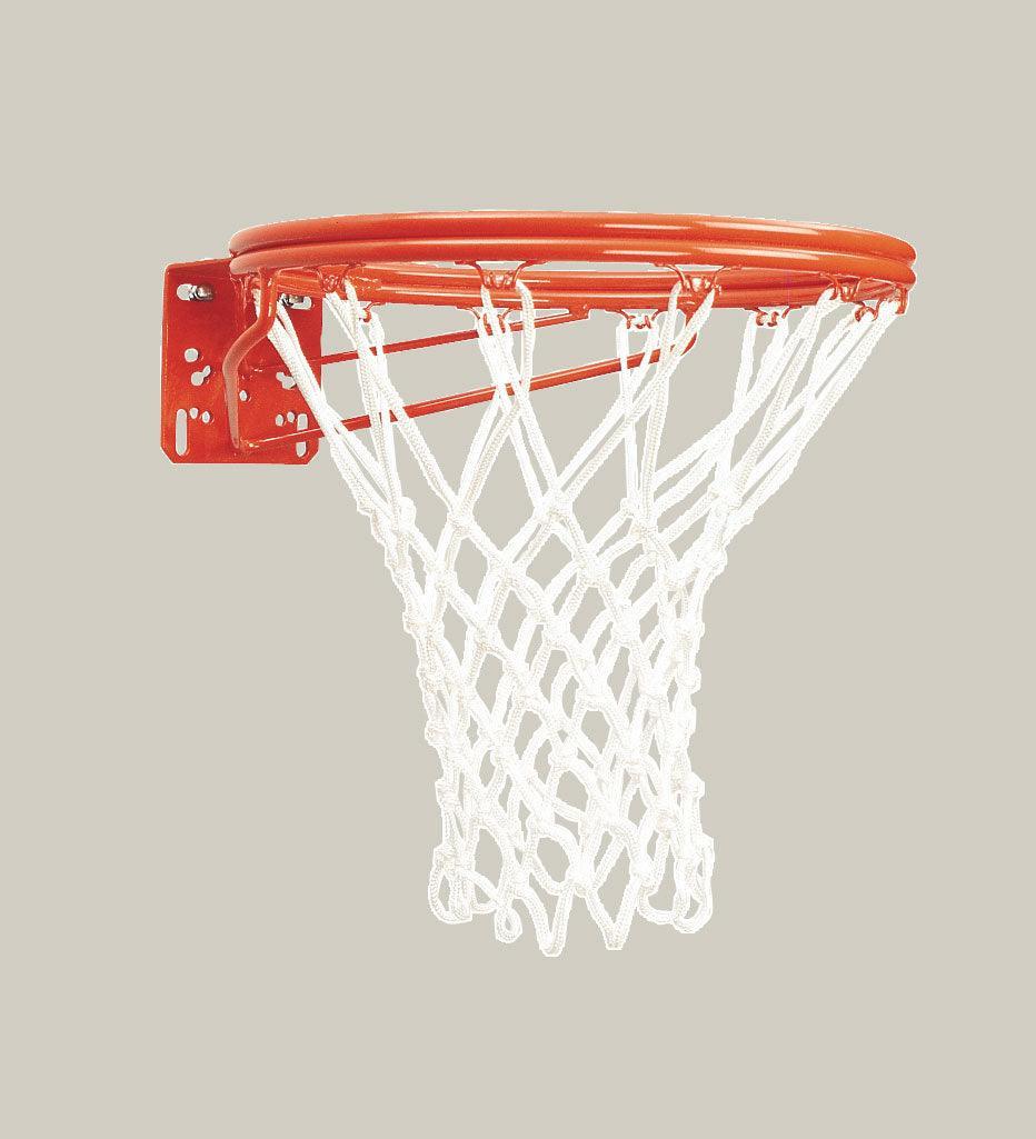 Bison Front Mount Double-Rim Basketball Goal with No-Tie Netlocks Basketball Equipment All