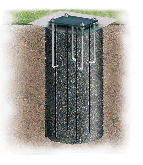 Bison Ground Anchor Kit for Residential Basketball Poles Basketball Equipment All