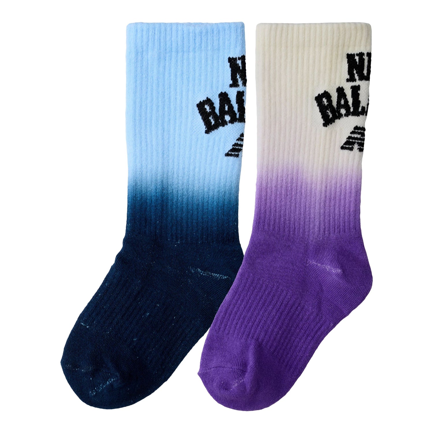 New Balance Youth Tie Dye Crew Socks 2 Pack Unisex Accessories Socks