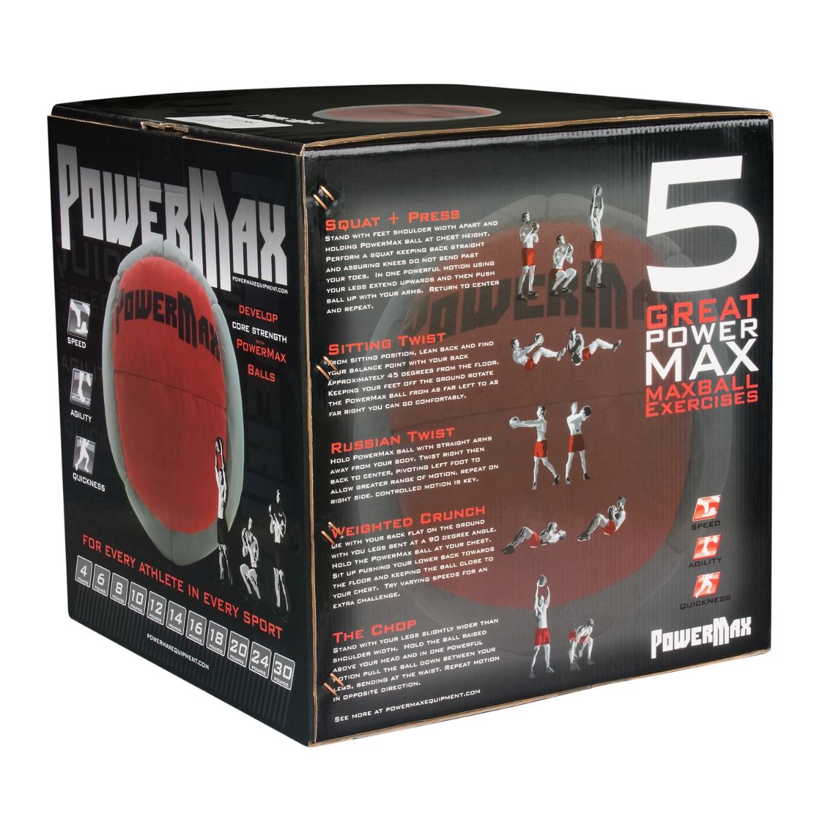 Gill Athletics Powermax Medicine Balls V2 Exercise & Wellness Strength Medicine Balls