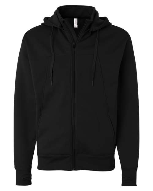 Independent Trading Co. Men's Poly-Tech Full-Zip Hooded Sweatshirt Mens Apparel Sweatshirts & Fleece