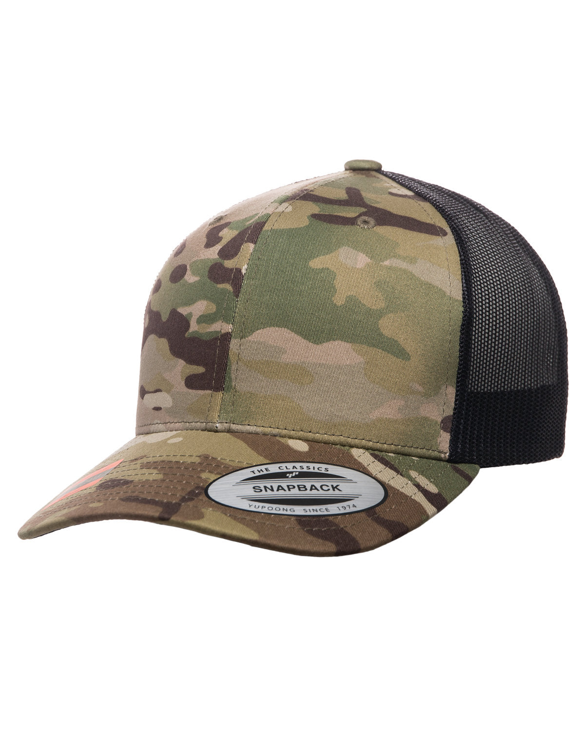 Yupoong YP Classics® Retro Trucker Multicam® Snapback Unisex Accessories Hats & Caps