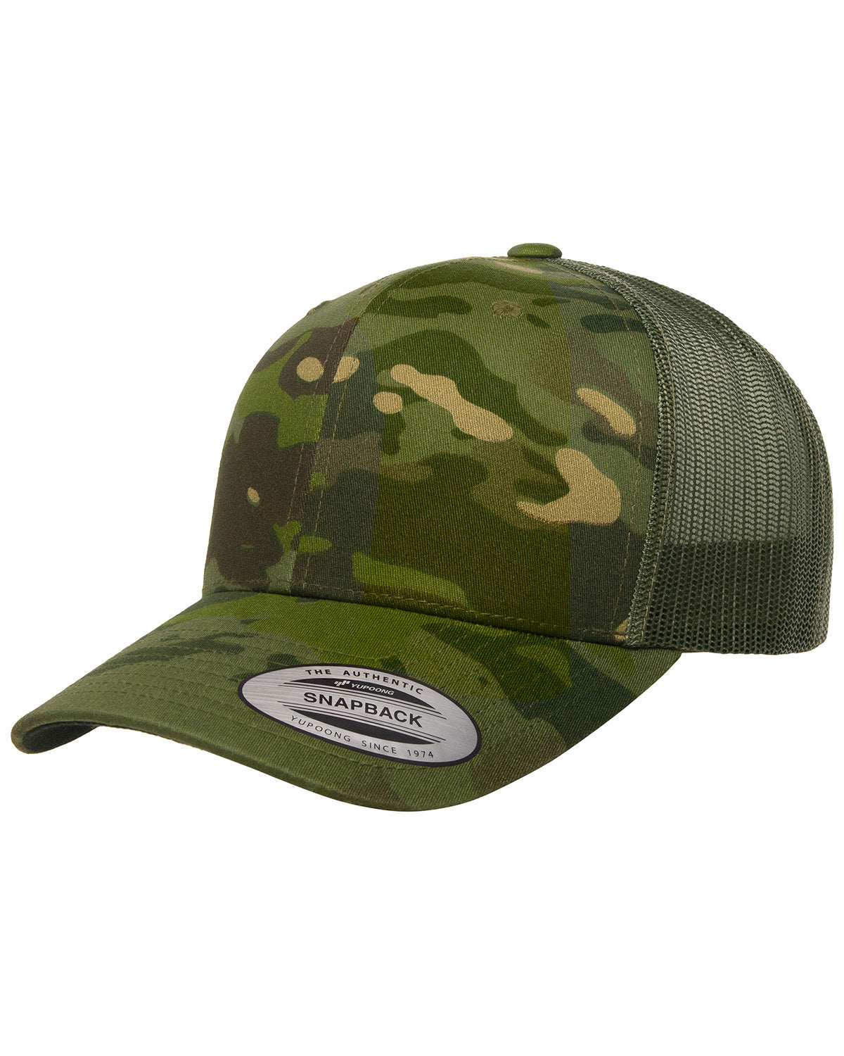 Yupoong YP Classics® Retro Trucker Multicam® Snapback Unisex Accessories Hats & Caps