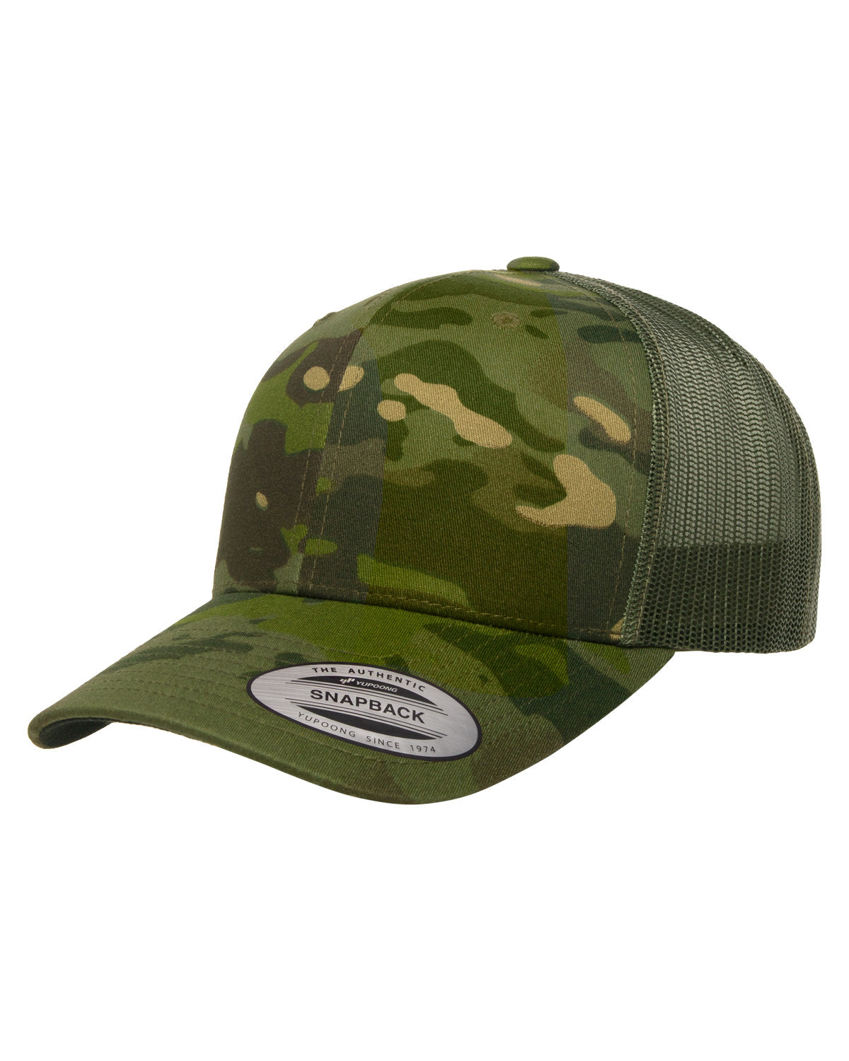 Yupoong YP Classics® Retro Trucker Multicam® Snapback Unisex Accessories Hats & Caps