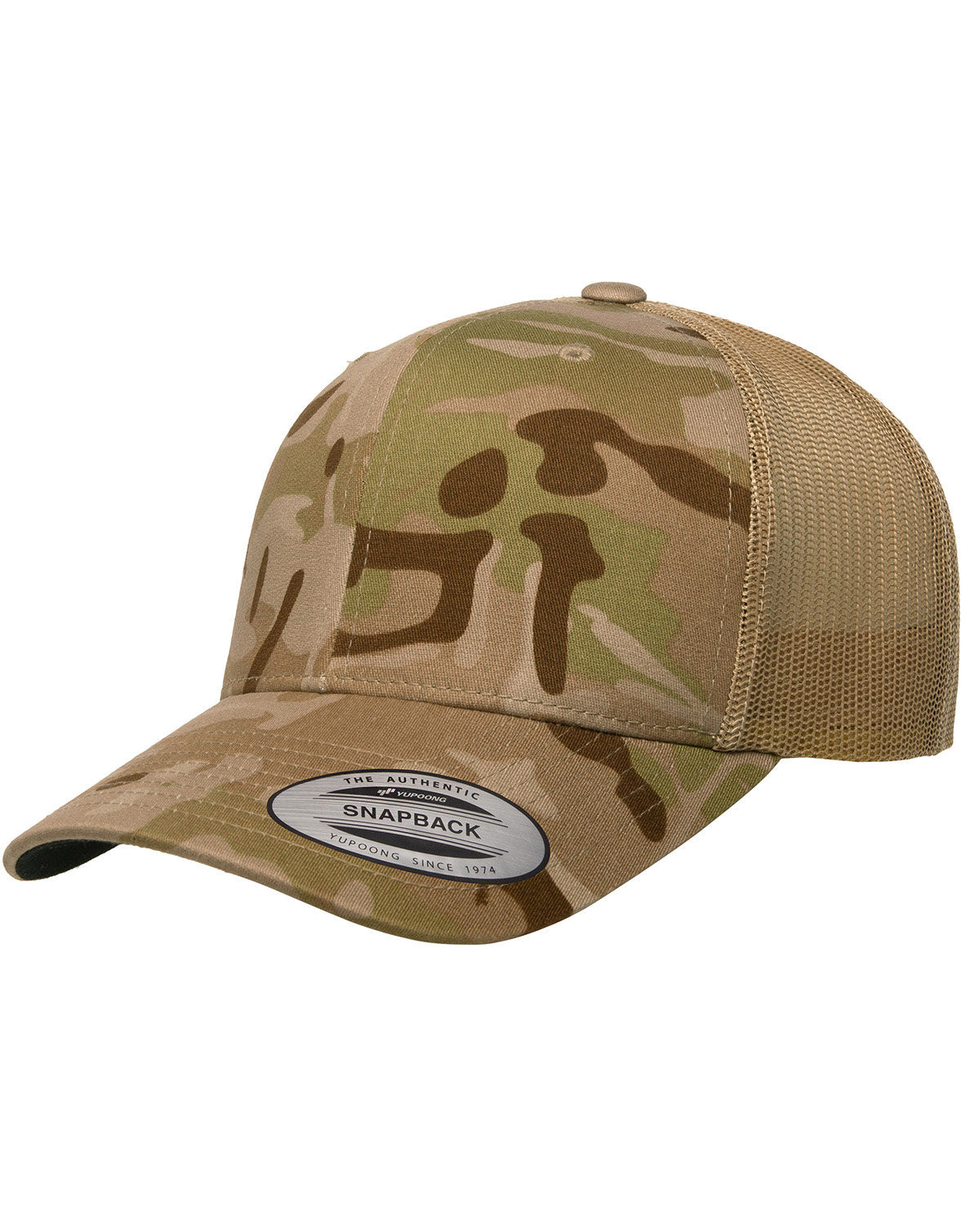 Yupoong YP Classics® Retro Trucker Multicam® Snapback Unisex Accessories Hats & Caps
