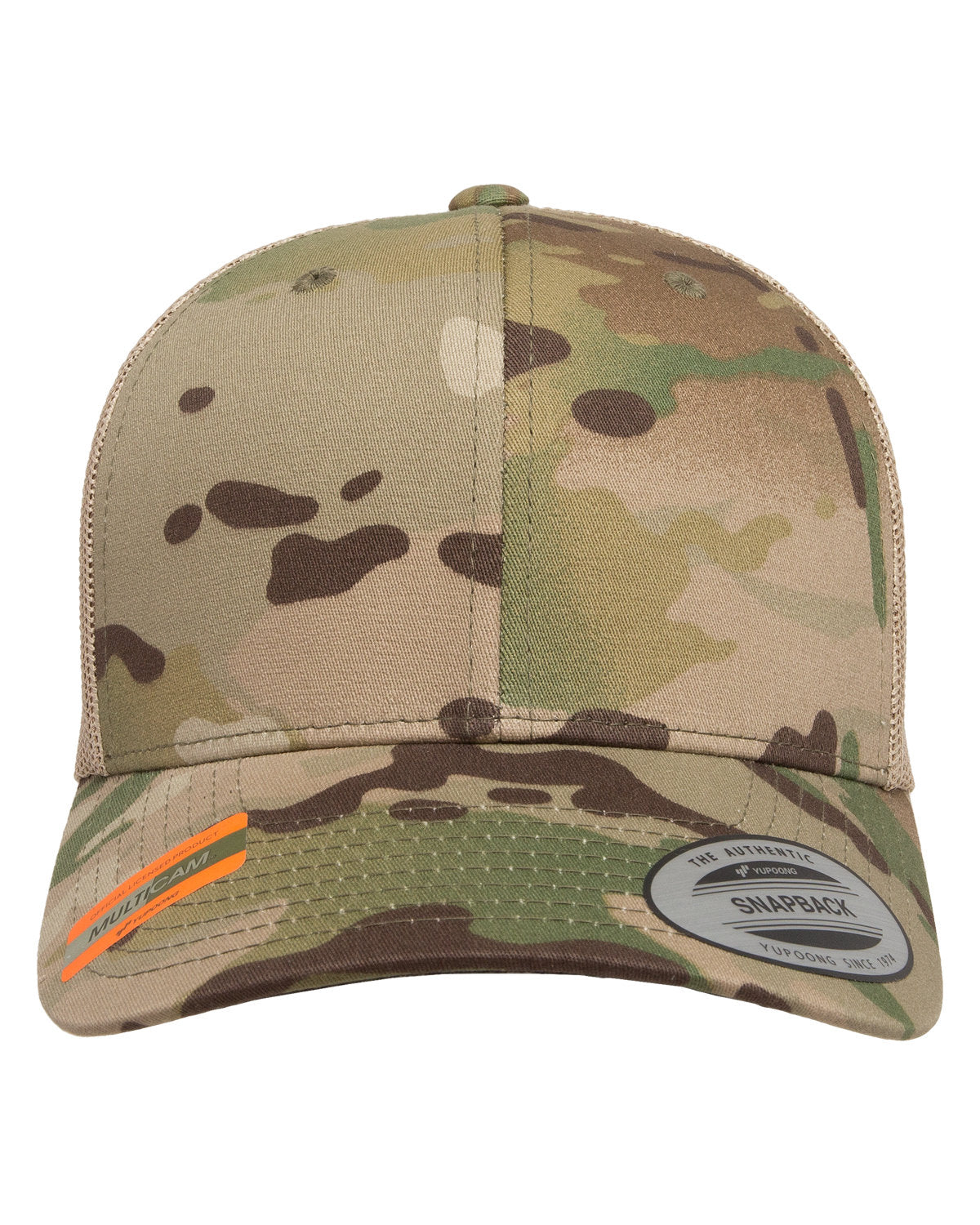 Yupoong YP Classics® Retro Trucker Multicam® Snapback Unisex Accessories Hats & Caps