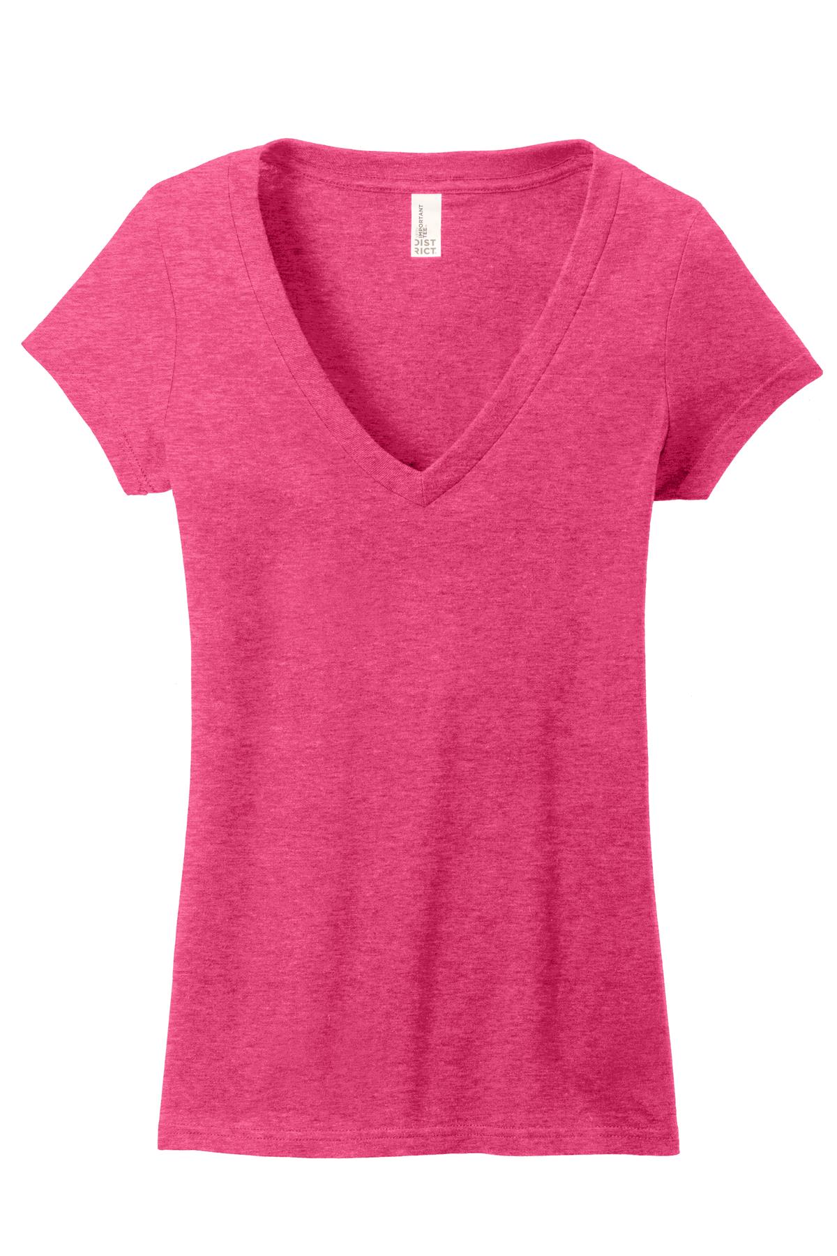 District Juniors Very Important Tee Deep V-Neck. DT6502 District