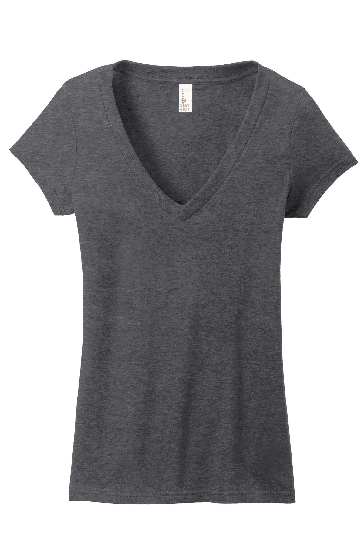 District Juniors Very Important Tee Deep V-Neck. DT6502 District