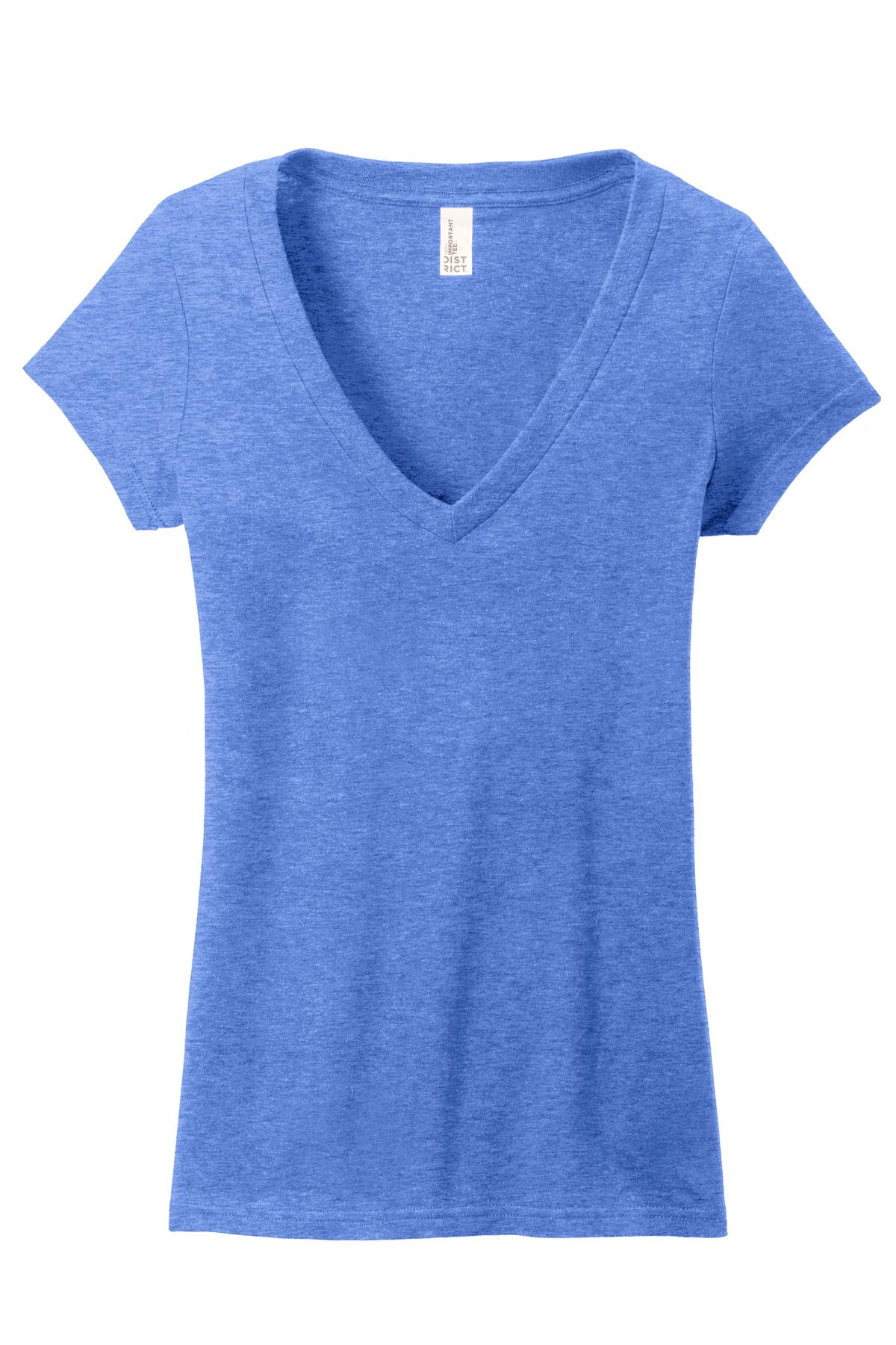 District Juniors Very Important Tee Deep V-Neck. DT6502 District