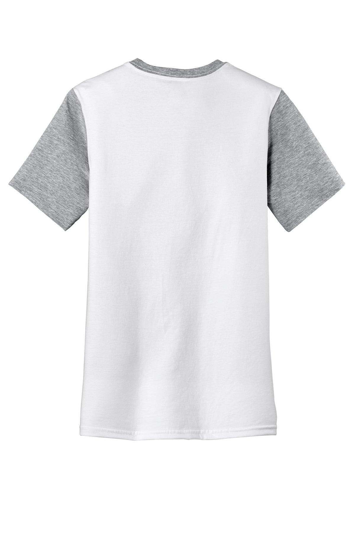 District Juniors Very Important Tee with Contrast Sleeves and Pocket. DT6000 Youth Apparel Shirts & Tops