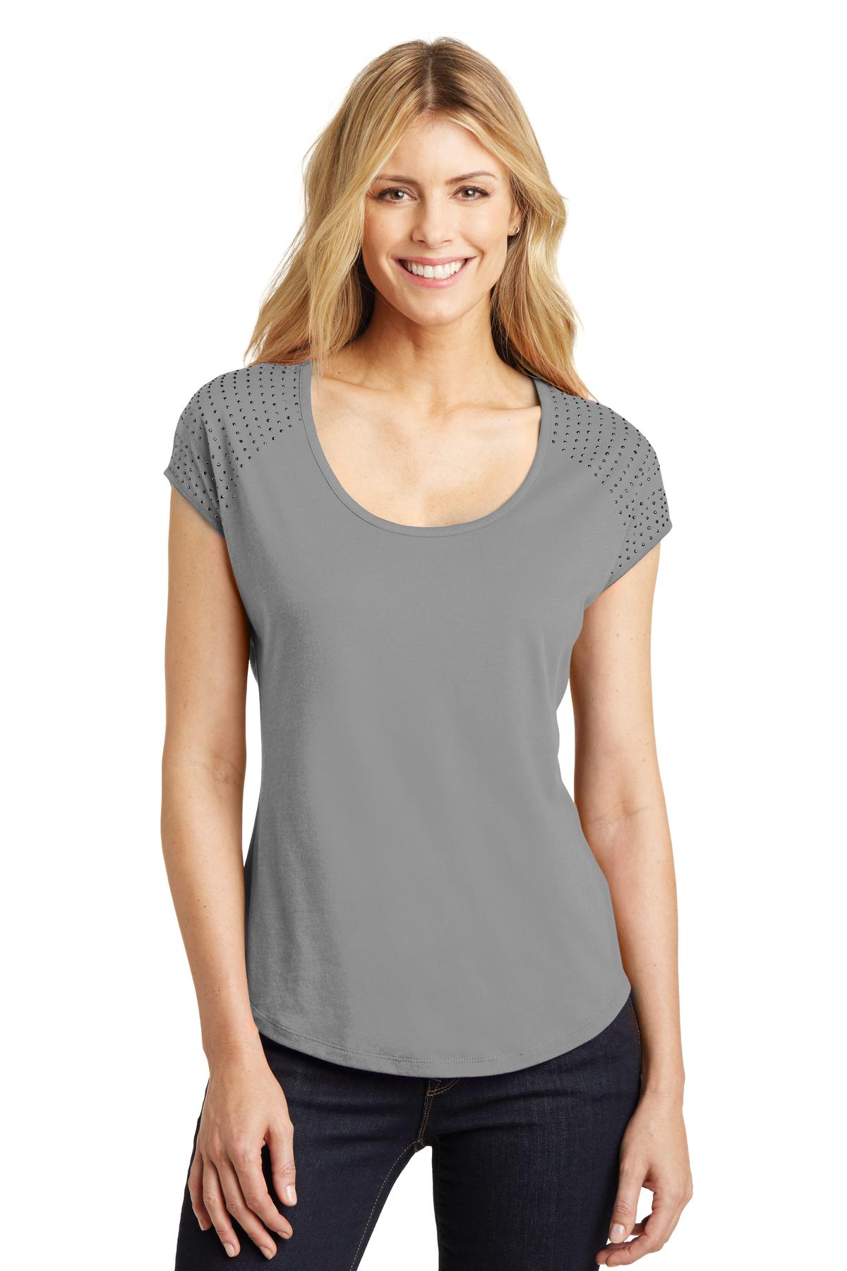 District Made Women's 60/40 Bling Tee