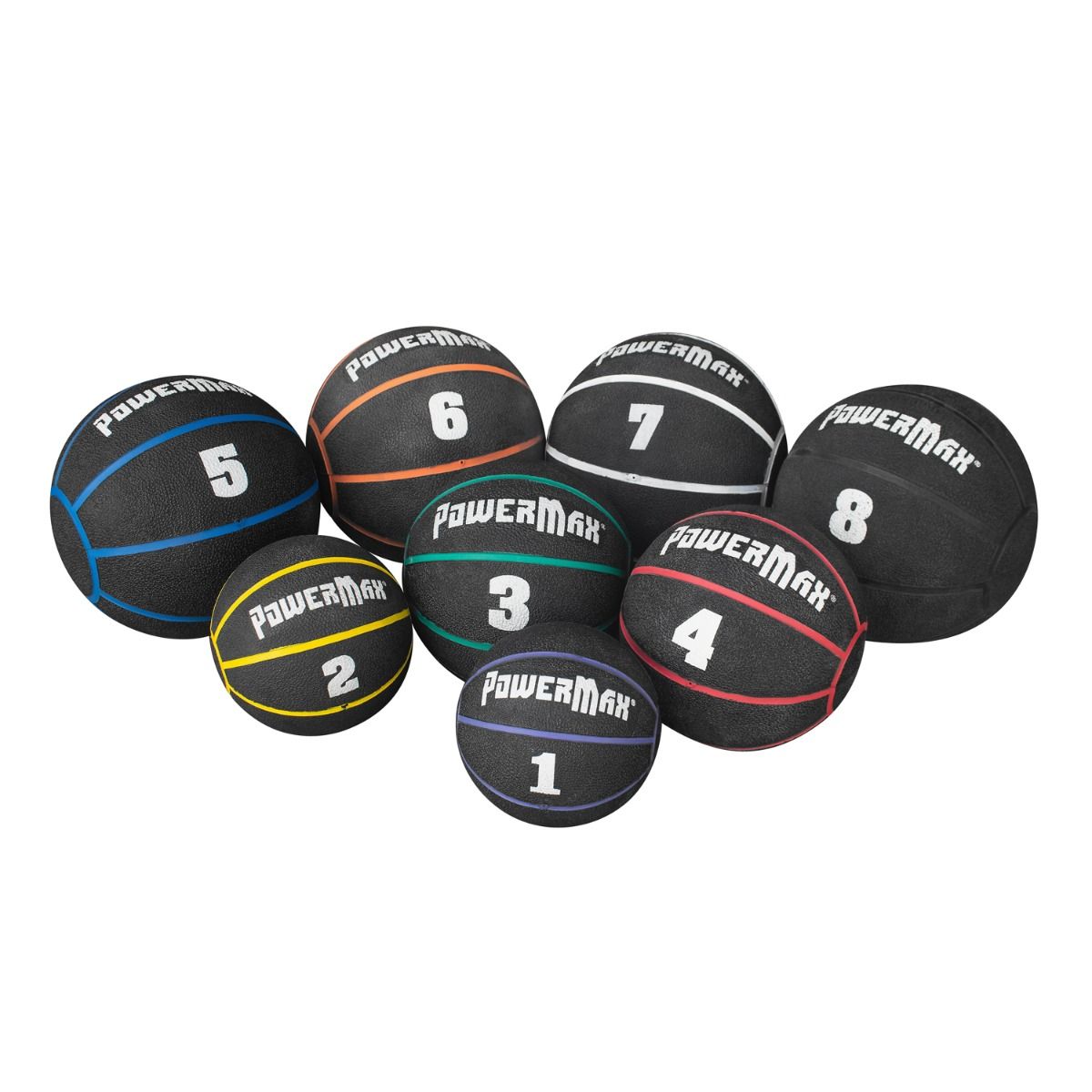 Gill Athletics Powermax Rubber Med Balls Exercise & Wellness Strength Medicine Balls