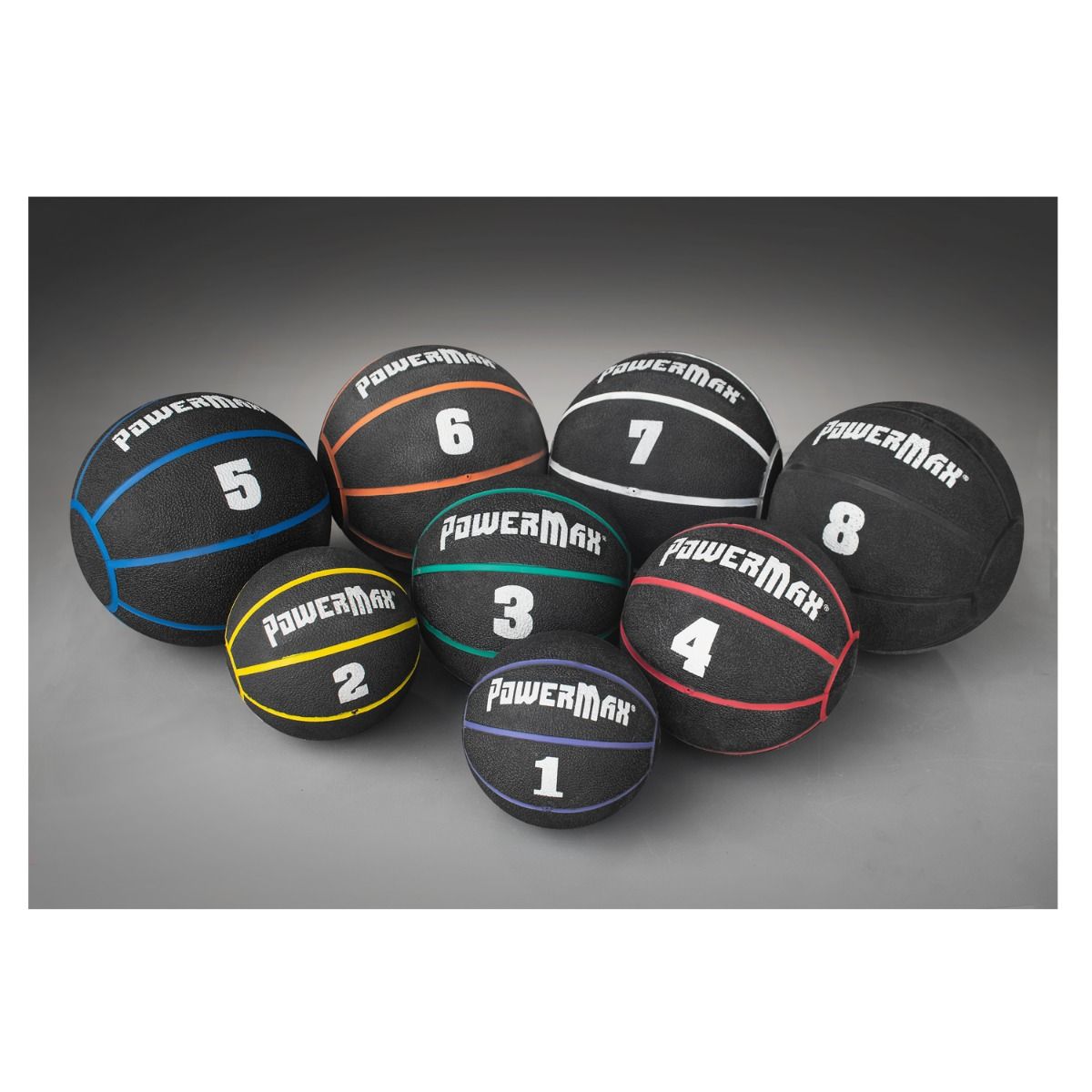 Gill Athletics Powermax Rubber Med Balls Exercise & Wellness Strength Medicine Balls