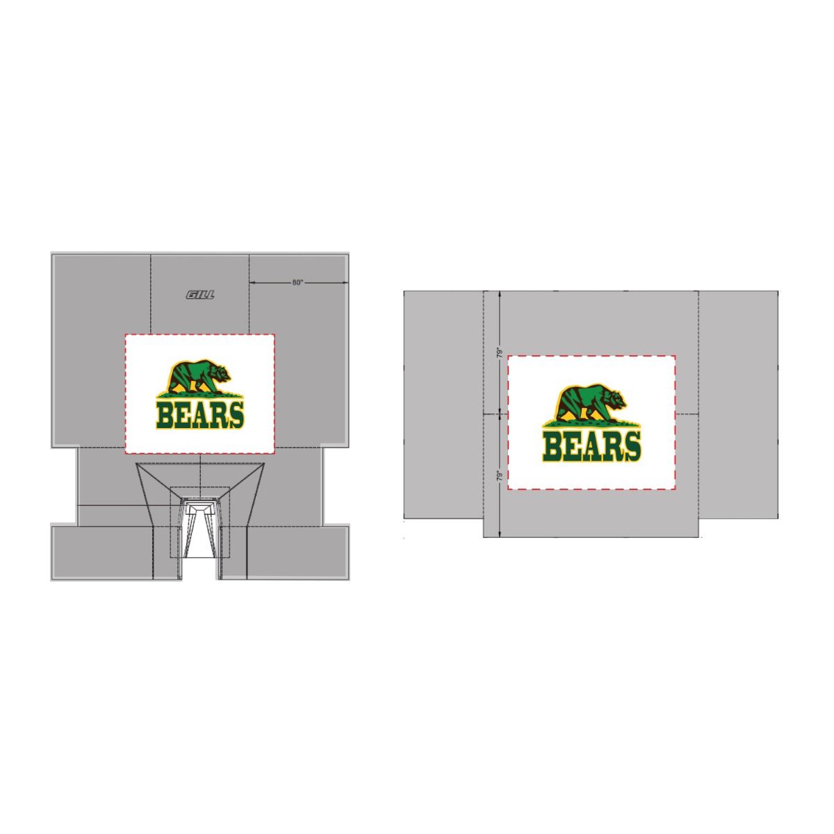 Gill Athletics Standard Size Custom Graphic; Landing System Weather Cover Track & Field Field Equipment All