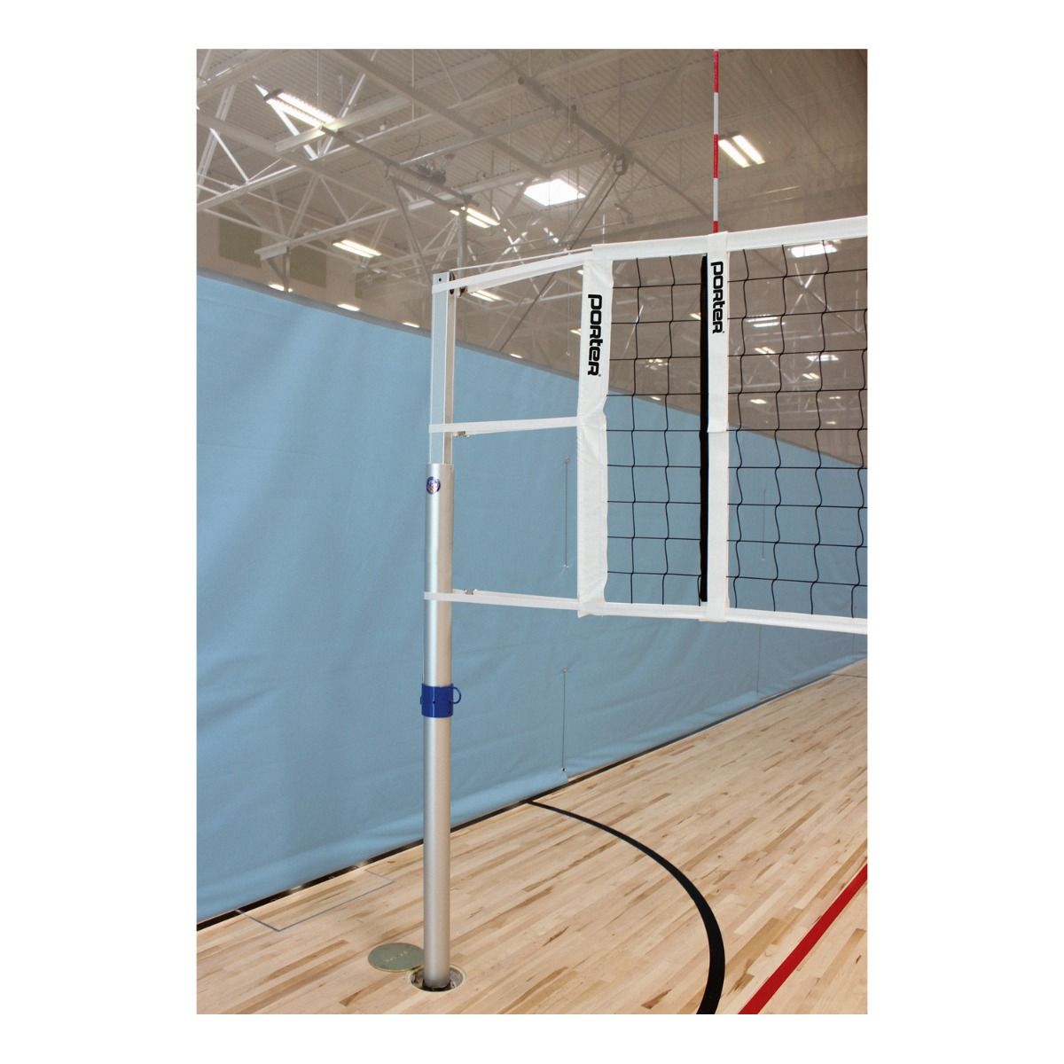Porter Economy Net Antenna W/ Boundry Markers Volleyball Nets & Court Equipment All