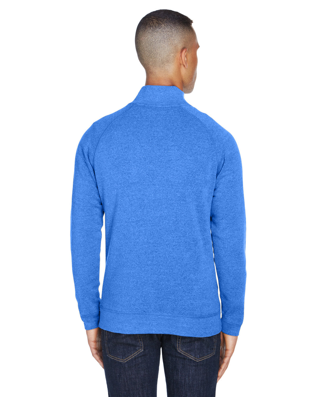 J. America Men's Triblend Quarter-Zip Sweatshirt-2