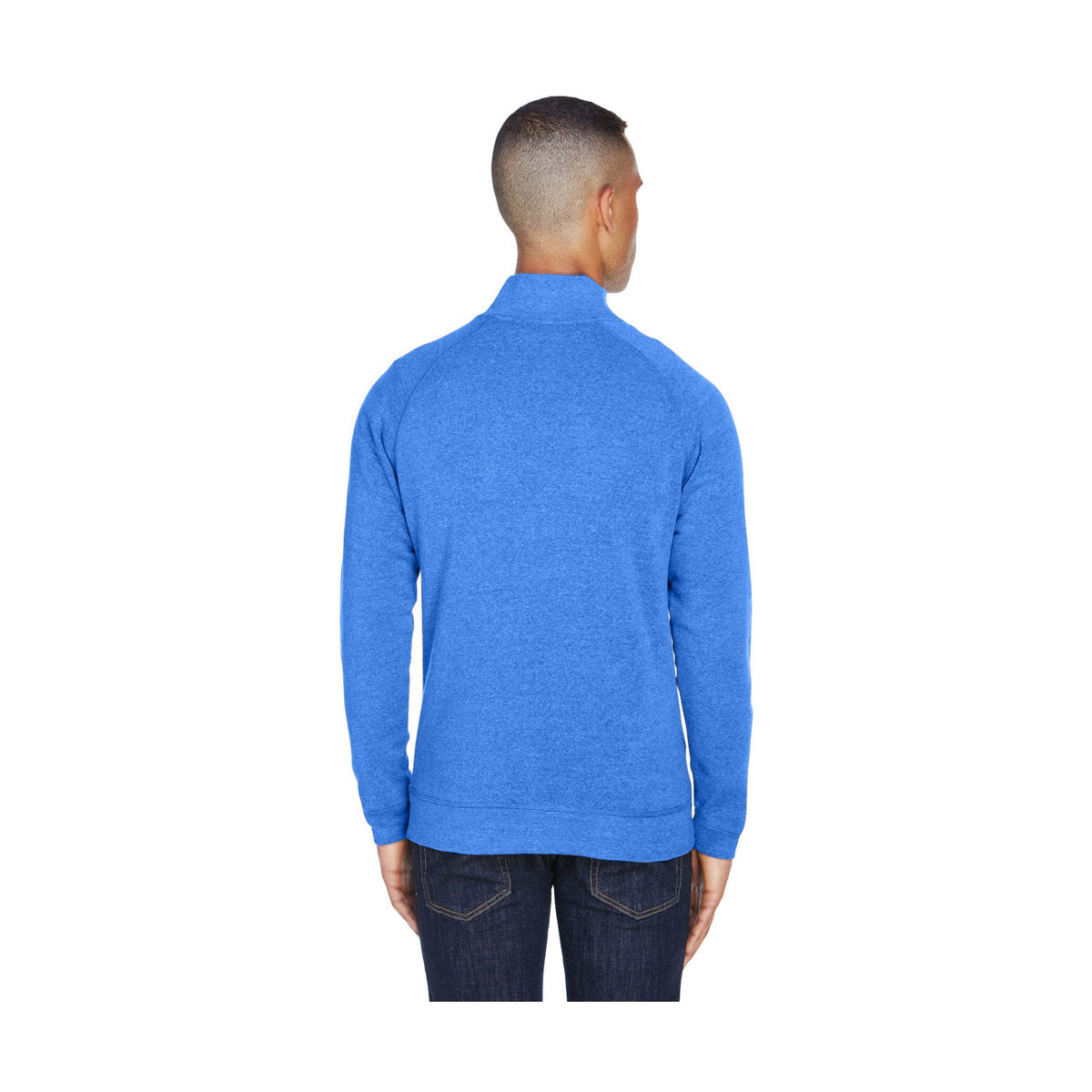 J. America Men's Triblend Quarter-Zip Sweatshirt-2