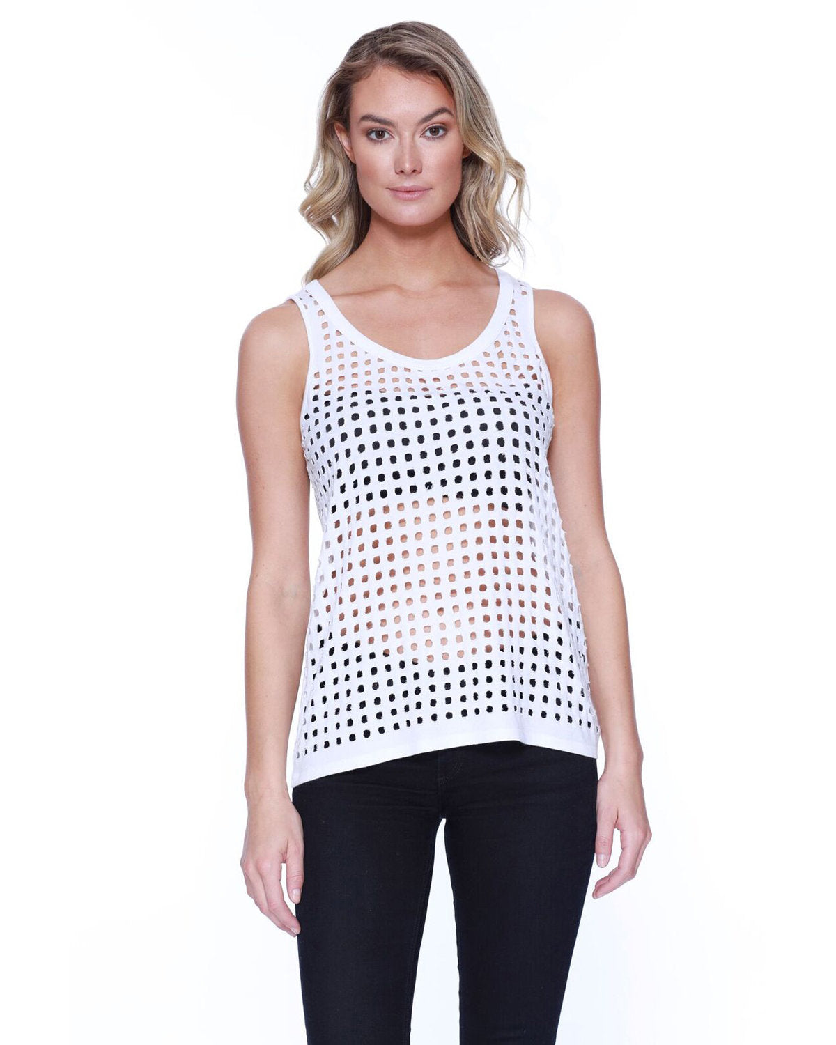 StarTee Ladies' Holey Tank Womens Apparel Shirts & Tops