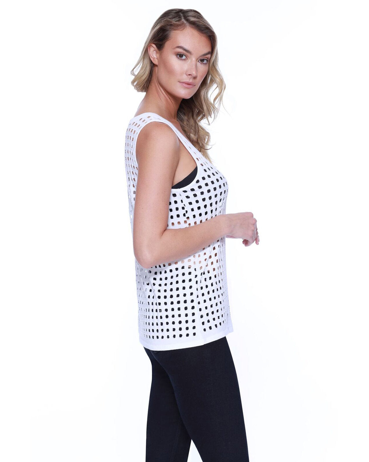 StarTee Ladies' Holey Tank Womens Apparel Shirts & Tops