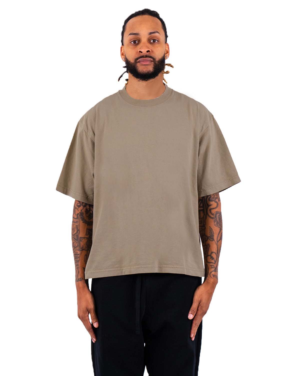 Shaka Wear Adult Garment-Dyed Drop-Shoulder T-Shirt-1