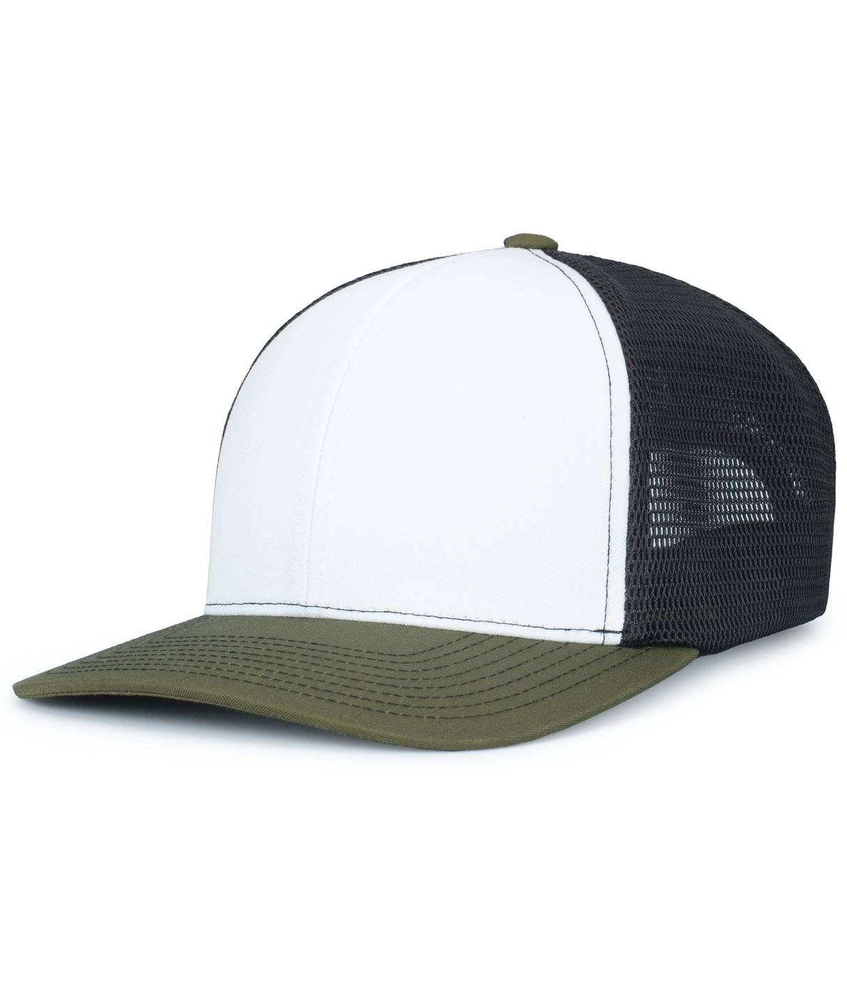 Pacific Headwear Contrast Stitch Trucker PacFlex Snapback Cap Unisex Accessories Hats & Caps