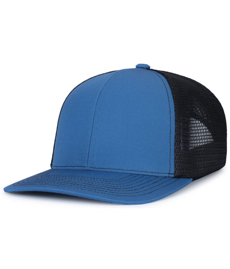 Pacific Headwear Contrast Stitch Trucker PacFlex Snapback Cap Unisex Accessories Hats & Caps