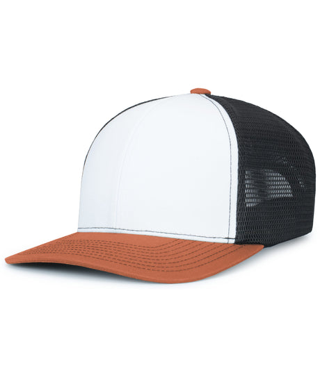 Pacific Headwear Contrast Stitch Trucker PacFlex Snapback Cap Unisex Accessories Hats & Caps