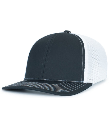 Pacific Headwear Contrast Stitch Trucker PacFlex Snapback Cap Unisex Accessories Hats & Caps