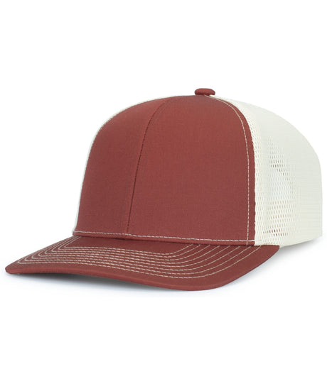 Pacific Headwear Contrast Stitch Trucker PacFlex Snapback Cap Unisex Accessories Hats & Caps