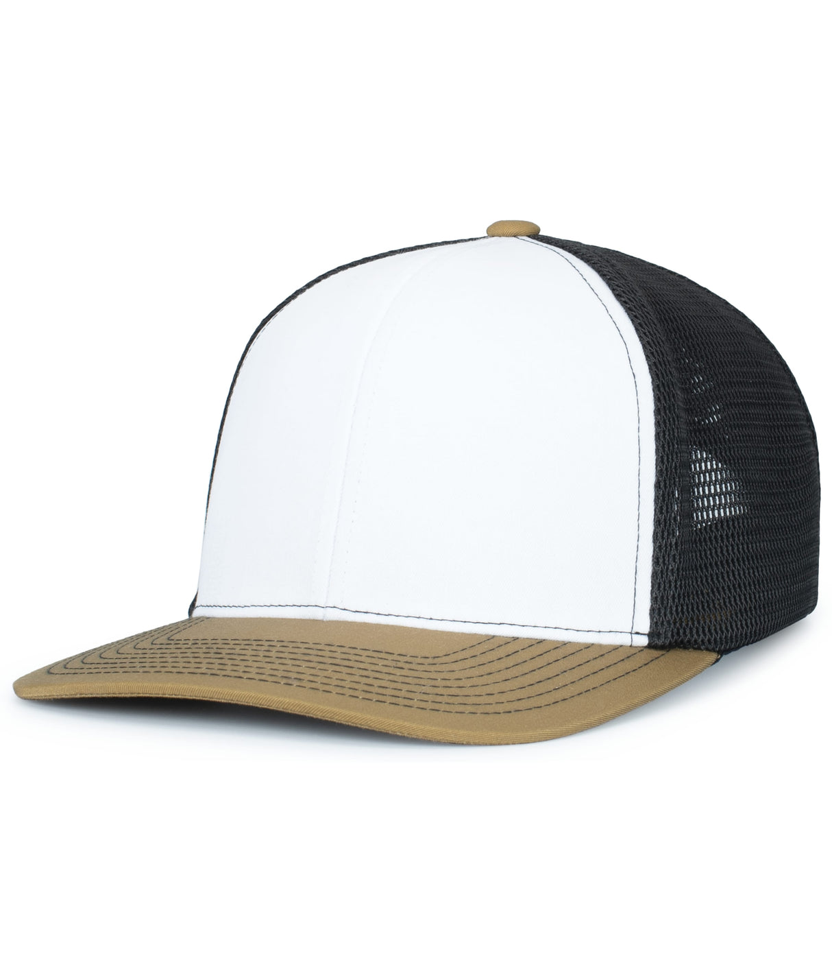Pacific Headwear Contrast Stitch Trucker PacFlex Snapback Cap Unisex Accessories Hats & Caps