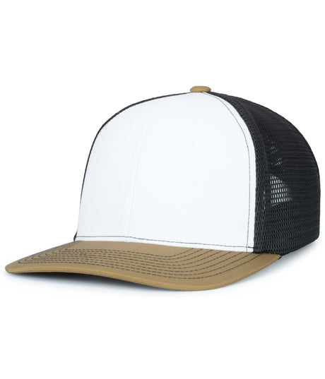 Pacific Headwear Contrast Stitch Trucker PacFlex Snapback Cap Unisex Accessories Hats & Caps