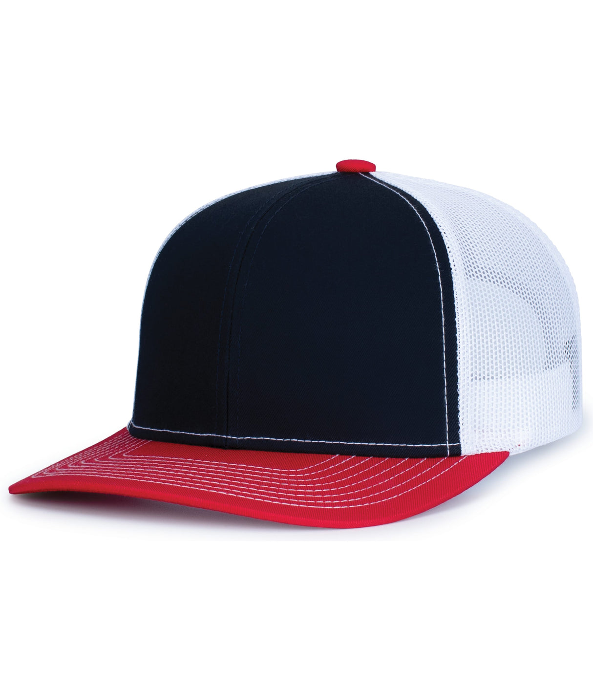 Pacific Headwear Contrast Stitch Trucker Snapback Unisex Accessories Hats & Caps