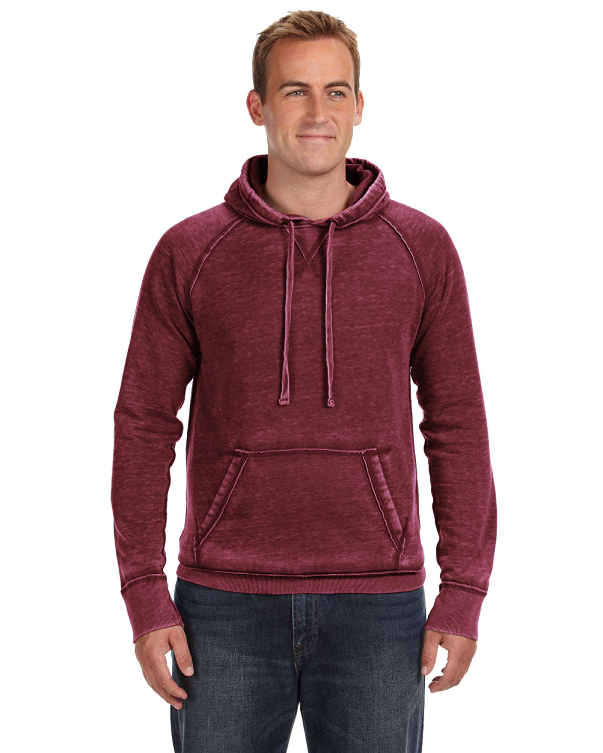 J. America Men's Vintage Zen Fleece Hooded Sweatshirt-1