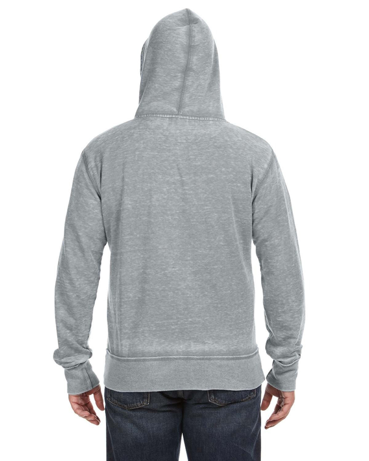 J. America Adult Vintage Zen Full-Zip Fleece Hooded Sweatshirt JA8916-AB-2