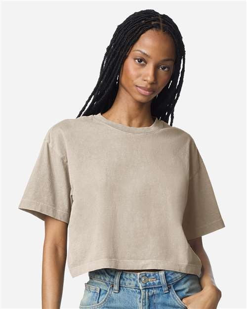 American Apparel Women's Garment-Dyed Heavyweight Cropped Tee-3