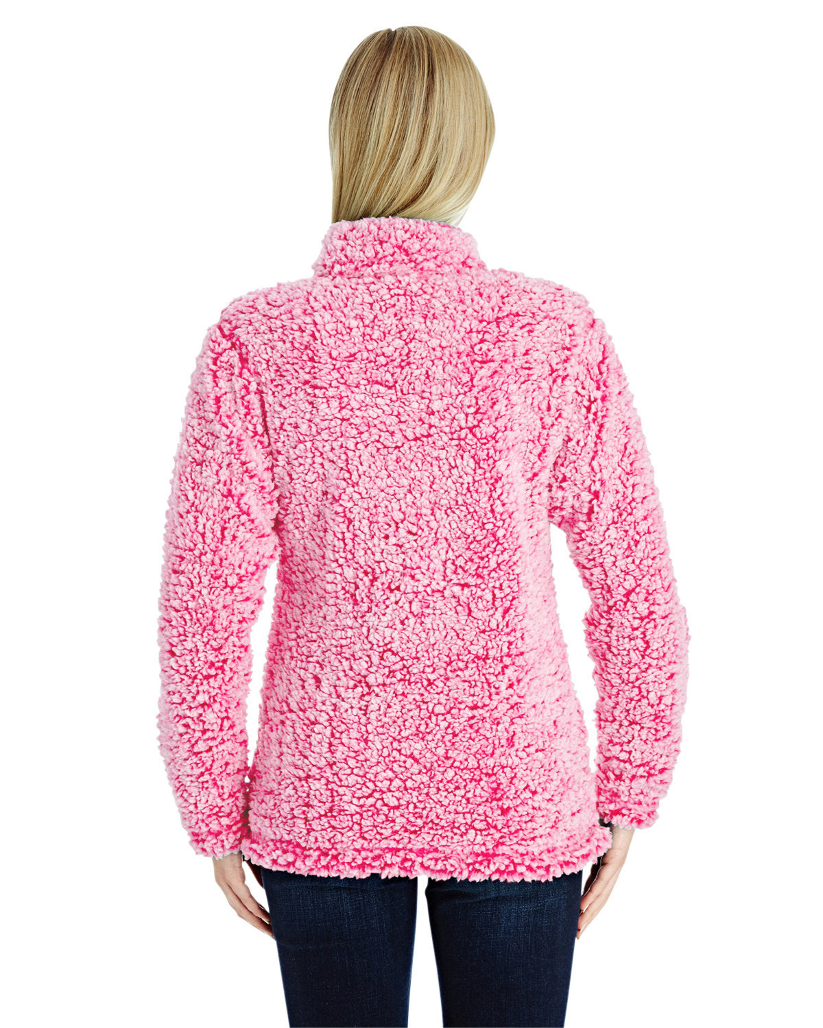 J. America Women's Epic Sherpa Quarter-Zip Pullover 6573 Womens Apparel Sweatshirts & Fleece