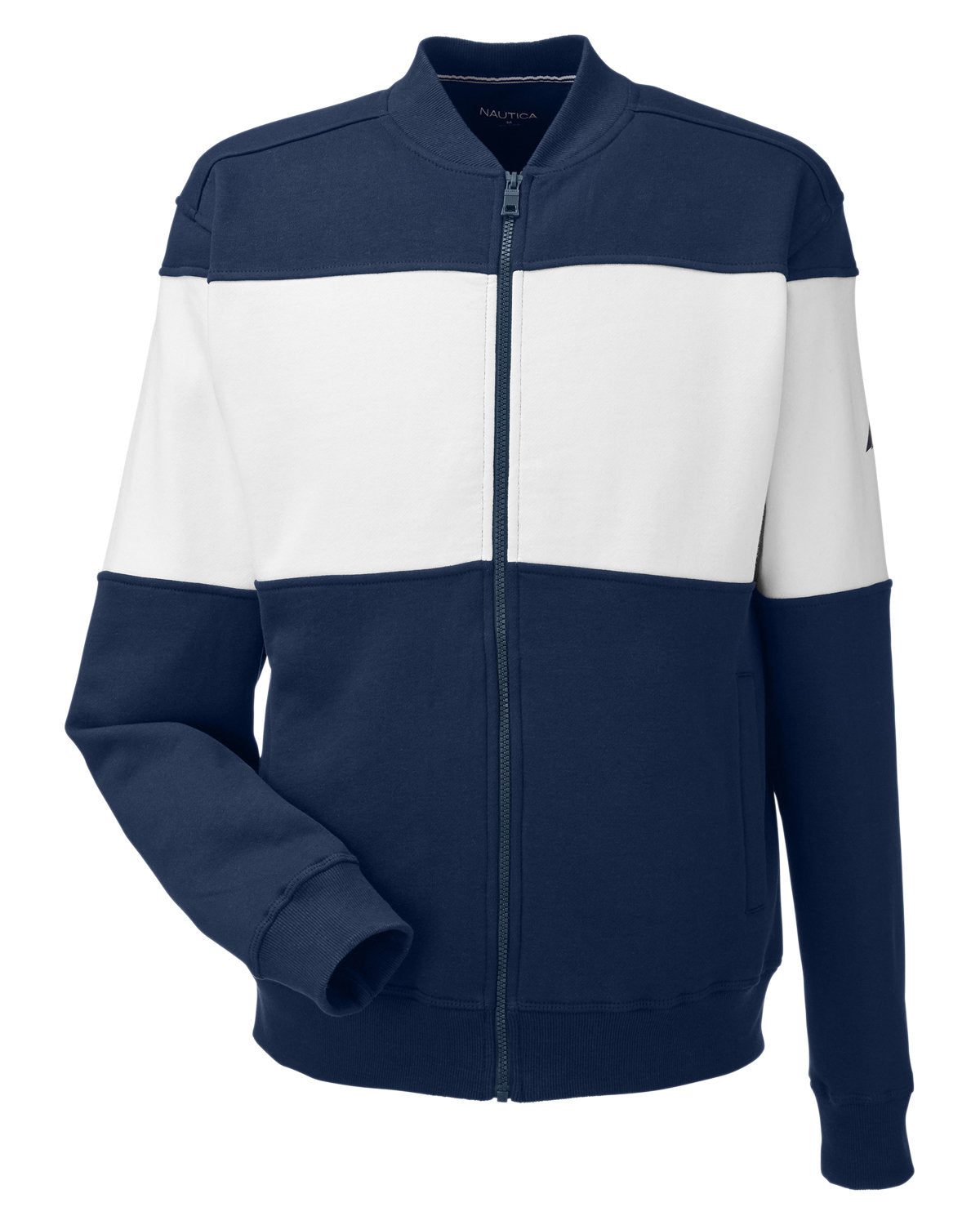 Nautica Anchor Bomber Full-Zip Fleece Jacket Mens Apparel Sweatshirts & Fleece