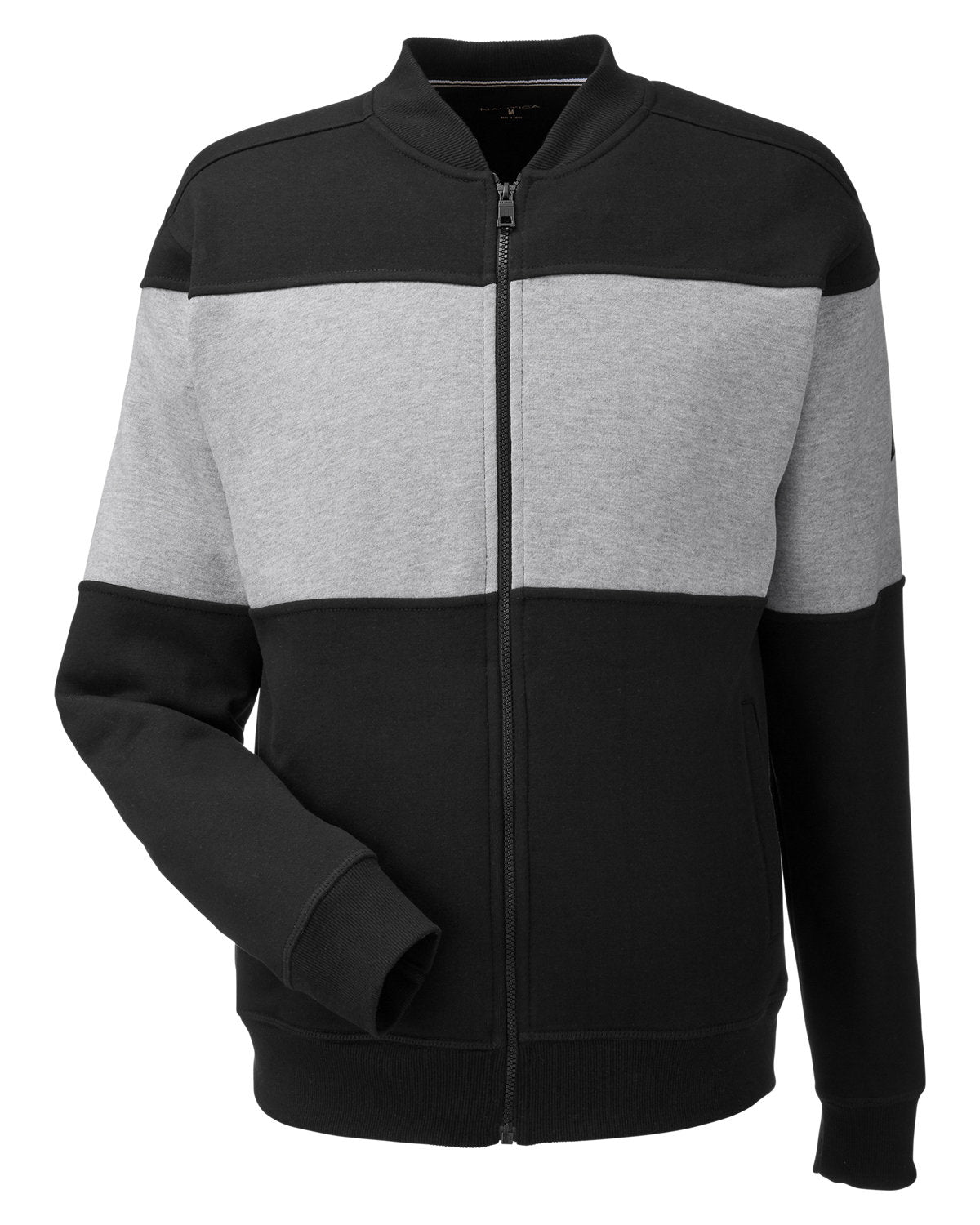 Nautica Anchor Bomber Full-Zip Fleece Jacket Mens Apparel Sweatshirts & Fleece