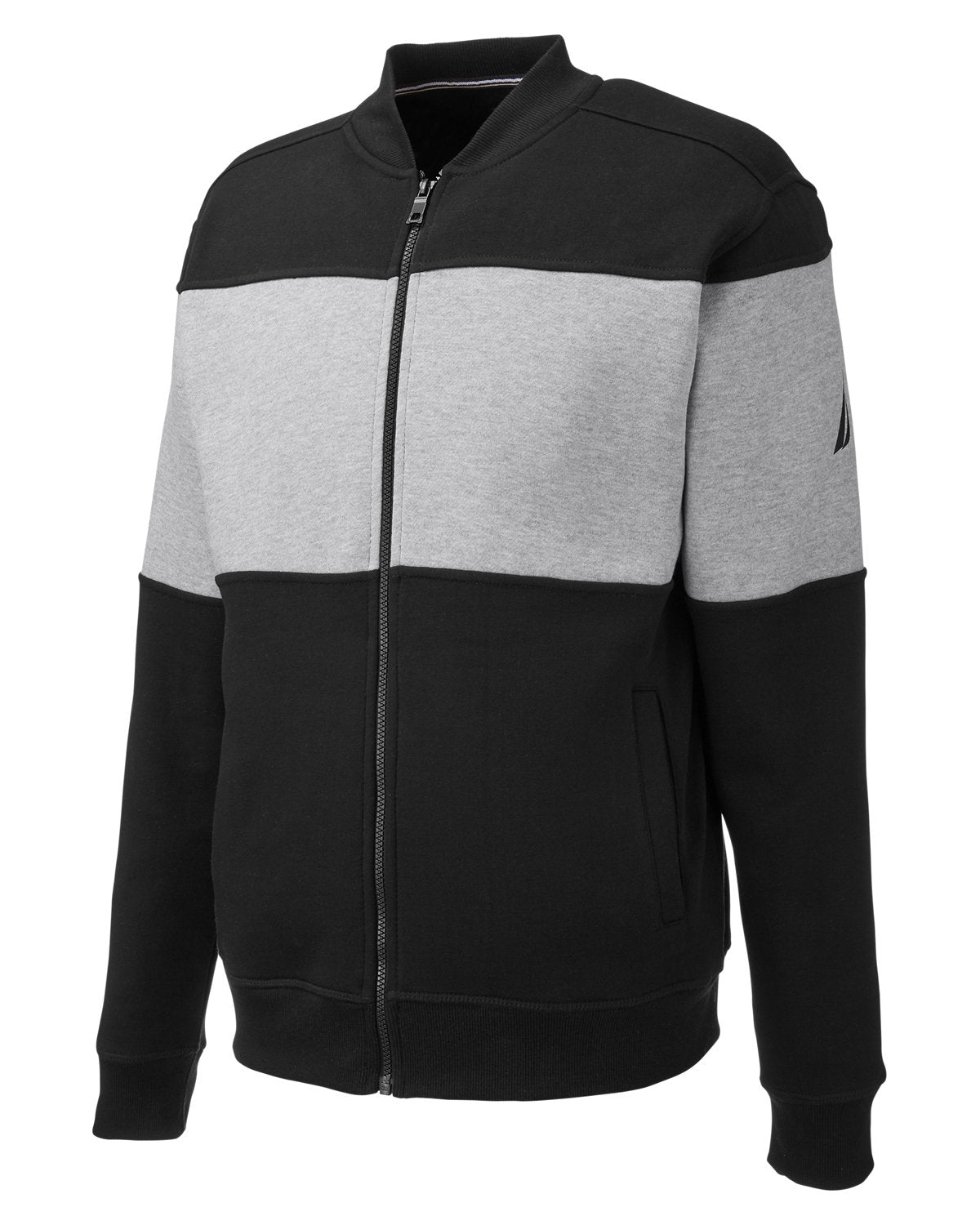 Nautica Anchor Bomber Full-Zip Fleece Jacket Mens Apparel Sweatshirts & Fleece