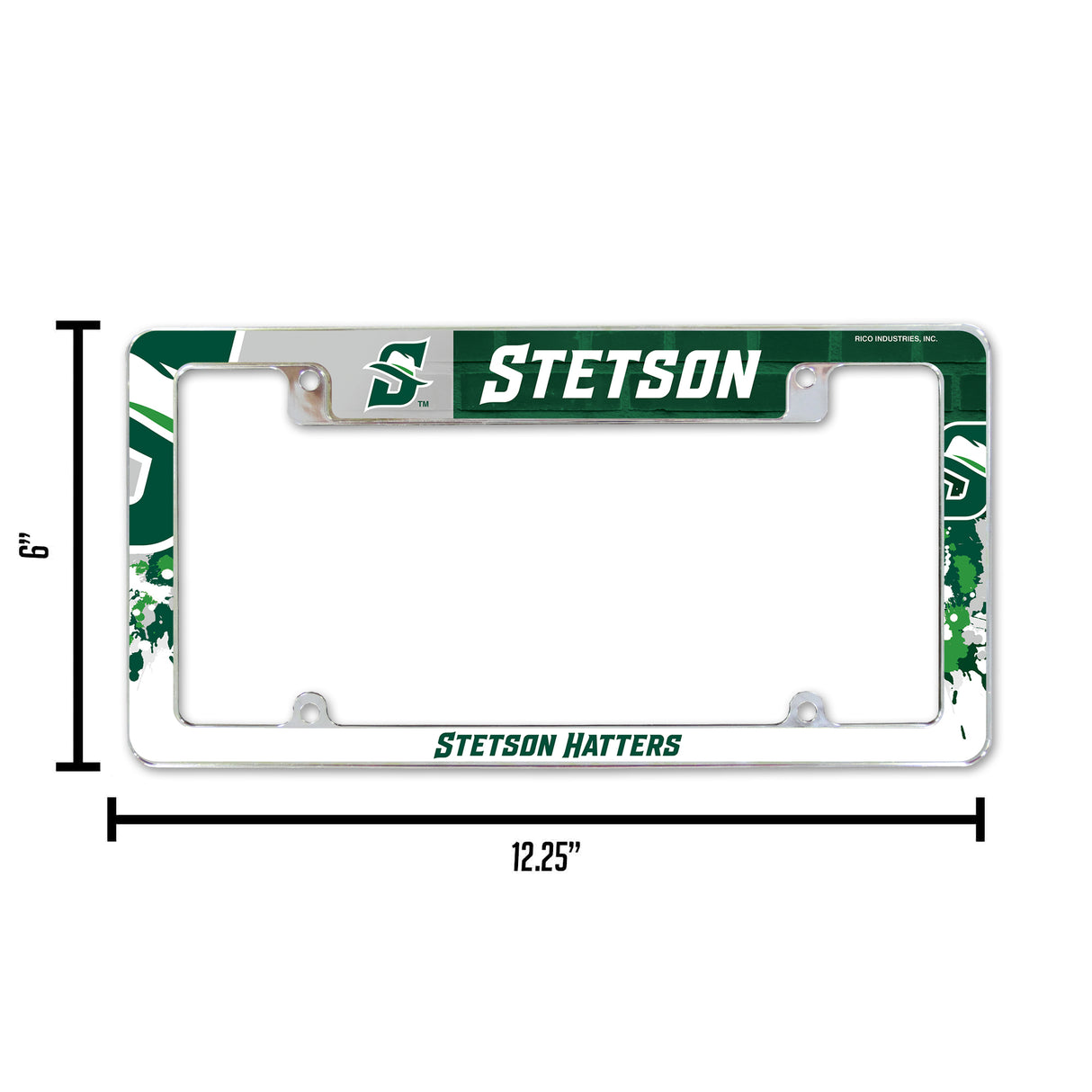 NCAA Stetson Hatters Chrome License Plate Frame Fan Gear NCAA Stetson Hatters