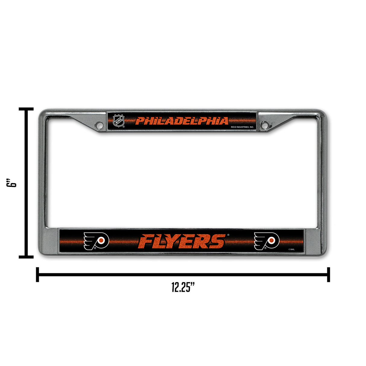NHL Philadelphia Flyers Chrome Glitter License Plate Frame Fan Gear NHL Philadelphia Flyers